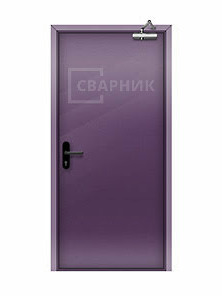Однопольная глухая противопожарная дверь ДПМ-01 EI-60 со скрытыми петлями