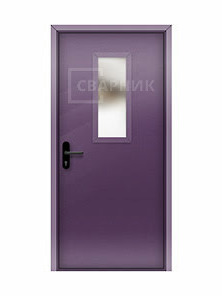 Однопольная остекленная противопожарная дверь ДПМ-01 EI-15 со скрытыми петлями