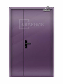 Полуторная глухая противопожарная дверь ДПМ-02 EI-30 со скрытыми петлями