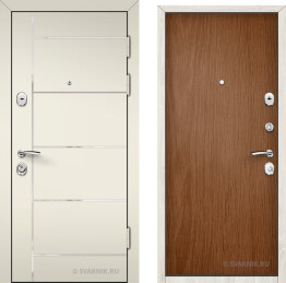 Дверь металлическая утепленная в дом МДФ — ламинат