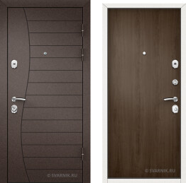 Дверь металлическая утепленная в дом порошковая — ламинат
