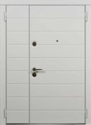 Дверь входная полуторная премиум с утеплением и отделкой МДФ недорого ДВ-400