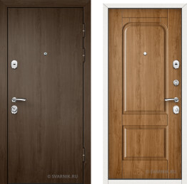 Дверь металлическая утепленная в дом ламинат — шпон