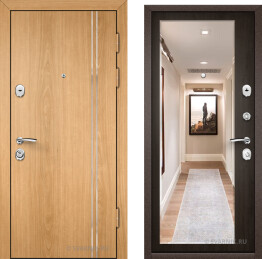 Дверь металлическая утепленная в дом массив — массив