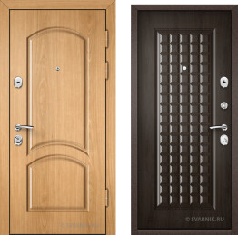 Дверь входная утепленная в дом МДФ — шпон