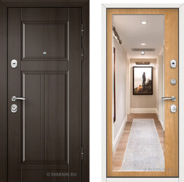 Дверь входная утепленная в квартиру МДФ — шпон