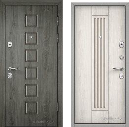 Дверь входная утепленная в дом массив — шпон